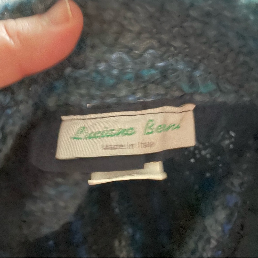 Vintage Wool/Mohair blend blue gray Sherpa bucket hat Luciano Berni - Picture 5 of 7